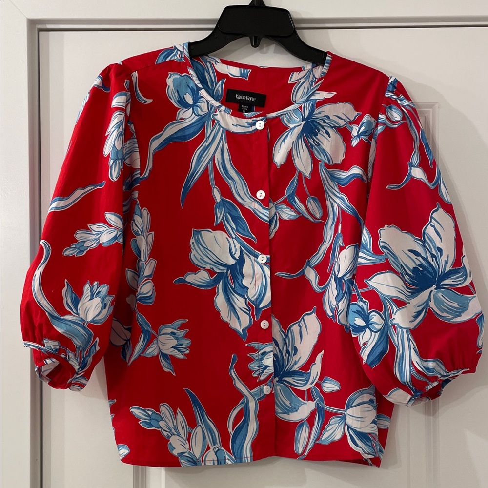 Karen Kane red blouse in size XL
